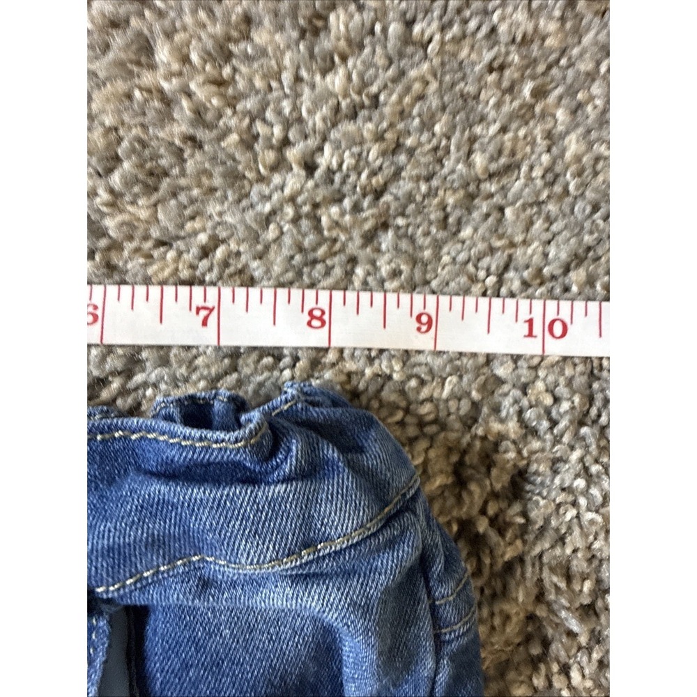 Girls Jeans Floral Design Distressed Size 7 - Picture 3 of 7